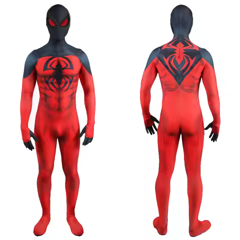 Scarlet Spiderman Cosplay Costume Scarlet Kaine Spandex Superhero Zentai Bodysuit Jumpsuit Disfraces