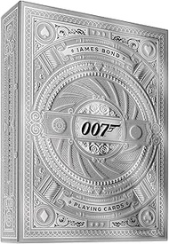 theory11 James Bond Silver Edition Playing Cards, 007 Playing Cards, Poker Size Standard Index