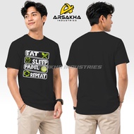 Padel Eat Sleep Padel Repeat Men's T-Shirt A4 Distro Shirt by Arsakha Industries