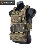 IDOGEAR Tactical Vest Set with Drop Pouch Triple 556 Mag Pouch Admin Pouch Tactical LSR Plate Carrie