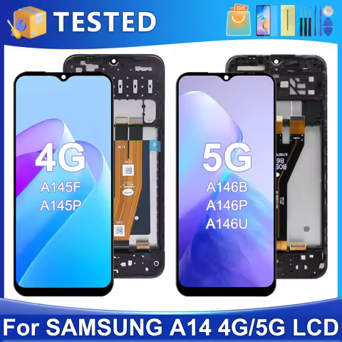 OEM 6.6''For Samsung A14 4G 5G For A14 A145F A145P A146B A146P A146U LCD Display Touch Screen Digiti