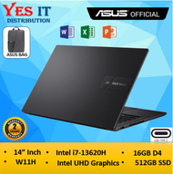 Asus VivoBook 14 A1405V-ALY910WS / ALY909WS 14 WUXGA Laptop ( i7-13620H 16GB 512GB SSD Intel W11 H24