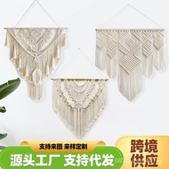 Tapestry Style Living Room Art Woven Tapestry Handmade Tassel Decoration Bohemian Wall Decoration B 