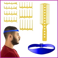 Fade Guide for Men DIY Home Hair Cutting Guide Comb Set Barber Hair Cutting Kit Silicone Hair Band T