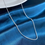 925 Sterling Silver 2mm 40 to 75cm Side Chain Necklace