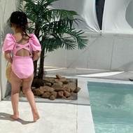 Korean Girls Swimming Suit Lovely Kids One-Piece Beachwear 1-9y Swimsuit Swimwear Cute Bathing Wear 
