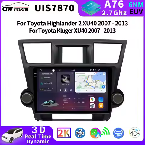 FYT7862 Car Radio Multimedia Video Player Navigation GPS Android For Toyota Highlander Kluger 2 XU40