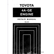 Toyota 4AGE / 4A-GE / 4A GE 20v Blacktop Engine Repair Service Manual + EWD