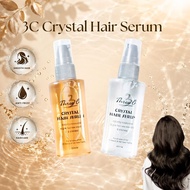 3C Crystal Hair Serum 60ml Hair Oil Minyak Rambut Kering Repair Treatment Anti-frizz Dry Frizzy Hair