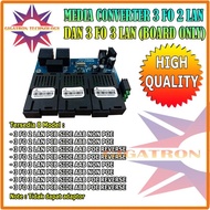 Media Converter 3 Port FO 2 Port LAN 10/100 / Switch Fiber 3 FO 2 LAN