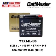 2024 } Harley Davidson Sportster 883,1200 YTX14L BattMaster BS Battery CCA210 AGM Battery