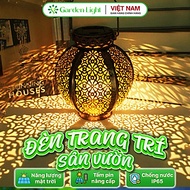 Đèn trang trí năng lượng mặt trời Bí ngô, tích kiệm điện, bóng siêu sáng, chống thấm nư