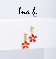 Ina B. Designs - The Florence - US 10K Gold Drop Earrings Non-Tarnish Hypoallergenic Made in USA