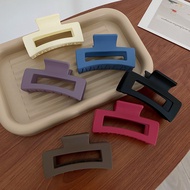 日韩风长方形发夹ins纯色盘发鲨鱼夹抓夹女 Japanese & Korean Style Rectangular Hair Clip INS Solid Color Dish Hair Shark 