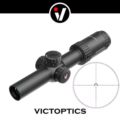 ​​VictOptics S6 1-6x24i Riflescope | Fiber Reticle WithUltra Bright Dot | 6X Zoom & True 1x | 6Level