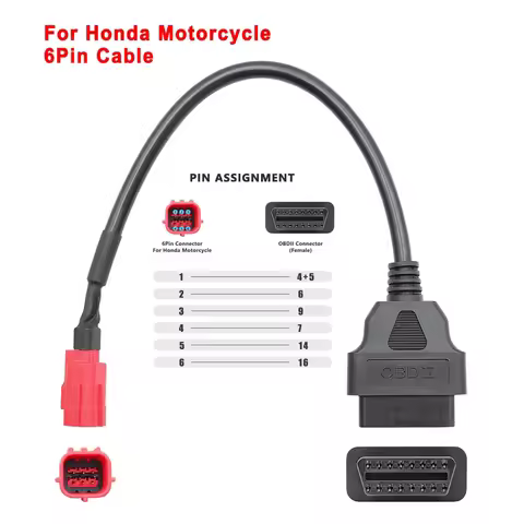 for 4Pin/6Pin Plug Cable Motorcycle Diagnostic Cable Motorbike Diagnostic Cable for Honda 4Pin for H