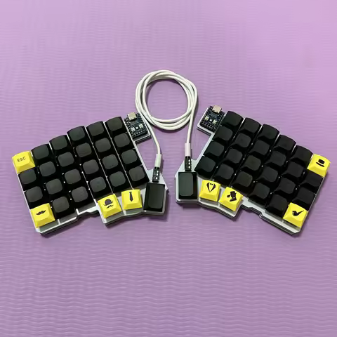 Silakka54 Split Keyboard Wired Single-mode Ergonomic QMK Split Hot Swap Support VIAL Left and Right 