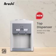 ARASHI Top Gallon Water Dispenser ATD 08N SNI Normal & Heat Darkgray