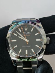 停產 全套 2015年 Rolex Oyster Perpetual Milgauss 116400 黑面 閃電針