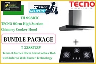 TECNO HOOD AND HOB BUNDLE PACKAGE FOR ( TH 998DTC &amp; T 3388TGSV ) / FREE EXPRESS DELIVERY