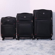 Traveler กระเป๋าเดินทาง รุ่น T27 ขนาด 20 24 และ 28นิ้ว TSA LOCK กระเป๋าเดินทางแบบผ้า Oxford nylon 4ล้อคู่ ซิปสองชั้นกันขโมย ซิปขยายข้างได้ รับประกัน 2 ปี!