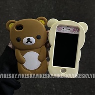 手机壳phone case立体轻松熊苹果4S手机壳5se硅胶6s女se2软8plus可爱678潮XXRXSMAX新款26.5.6