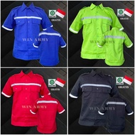 KEMEJA Safety Work Uniform Project Shirt/ Short Sleeve Top Short Work Top Wearpack Logo