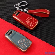 For Audi A4 B9 A5 A6 8S 8W Q5 Q7 4M S4 S5 S7 TT TTS TFSI RS Car Remote Key Cover Case Bag Holder Protector Accessories