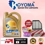 TOYOTA MARK X , LEXUS IS250 IS350 2004year -2010year OIL FILTER + AIR FILTER + KOYOMA 5W30 SEMI SYNT