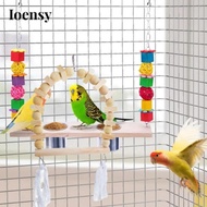 Ioensy Bird Swing Wooden Standing Training Toys for Cockatiel Budgie Lovebird