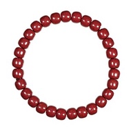 【正佳珠寶】紫金硃砂 頂級蘋果老型珠 6x7mm 紫金硃砂手珠