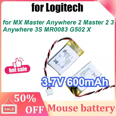 3.7V 600mAh Mouse Battery L/N: 1412 for Logitech MX Master Anywhere 2 Master 2 3 Anywhere 3S MR0083 