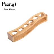 PEONY1 Shot Glass Tray, Multipurpose Easy to Use Shot Glass Holder, Practical Bamboo with 6 Slots Sh