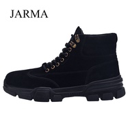 JARMA บูทหุ้มข้อบุรุษรองเท้ารองเท้าบู๊ทเล่นหิมะรองเท้าทรงสูงสำหรับชายรองเท้าเกาหลีสำหรับชายรองเท้าบูท Martin รองเท้าผู้ชายรองเท้าสั้นข้อเท้าลำลองรองเท้าหนังแท้รองเท้าแฟชั่นผู้ชายรองเท้าสำหรับชายความปลอดภัยรองเท้า