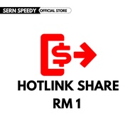 Hotlink Share RM 1 Fast Reload 2days validity Maxis Share Topup