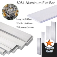KTZdailyToolsMix 6061 Aluminium Alloy Rectangular Flat Bar - CNC Stock, 250mm Length, Square Rod & P