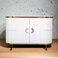 QISSAN LIVING Zafarani TV Cabinet Table Aesthetic TV Cabinet Table Luxury TV Buffet Table