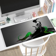 One Piece Zoro Roronoa Locking Edge Game Gaming Mousepad XL Large Gamer Keyboard PC Desk Mat Computer Tablet Mouse Pad