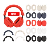 3pcs/set Earpads Headband Case Cover for Sony WH-1000XM5 Headphones, for xm5 Accessories Soft Silico