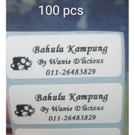 sticker thermal printer label makanan