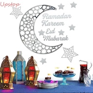 UPSTOP Mirror Stickers, Ramadan Decors DIY Wall Sticker,  Removable Home Decorations Arylic Eid Mubarak Wall Decal