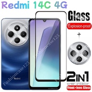 2in1 For Redmi 14C 4G 2024 Screen Protector Film Transparent Phone Screen Protector For Xiaomi Redmi