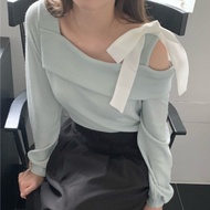 off shoulder ribbon knit 3color (ivory/pink/mint) 3color 3color 3color 3color 3color (ivory/mint) 3c