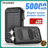 original 50000mAh Solar Power Bank waterproof compass PowerBank Strong Flashlight Torch powerbank