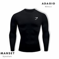 GYMSHARK MEN'S LONG-SLEEVED COMPRESSION SPORTS T-SHIRT/ GYMSHARK SPORTS T-SHIRT/ TIGHT SPORTS T-SHIR