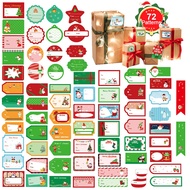 72PCS 2022 Christmas Sticker Self-adhesive Seal Sticker To From Christmas Gift Bag Box Label Stationery for Kids