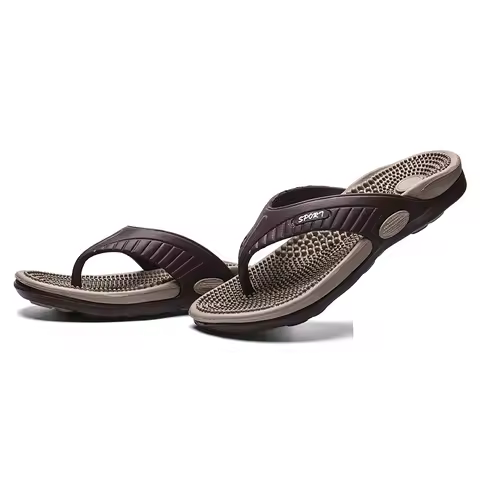 YUYIN Men Massage Flip Flops EVA Slippers Summer Breathable Beach Shoes Sandals Men Flip Flops Breat