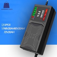 48V 20AH/60V 20AH/72V 20AH 7-Light Electric Vehicle Battery Charger Adapter