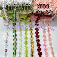 N336[1METER] SEQUIN LACE/LABUCI LACE/SEQUIN LABUCI RENDA/RENDA SEQUIN/RENDA LABUCI