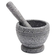 Classic Resin Mortar Pestle Set Guacamole Herbs Spice Grinder Bowl Food Mill Mixing Bowl Rod Kitchen Cooking Tools Supplies (Granite Texture)